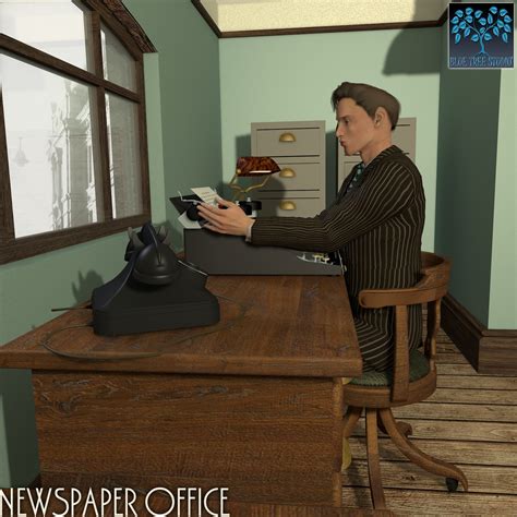 Newspaper Office 3D Models BlueTreeStudio