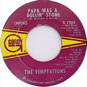 Papa Was A Rolling Stone - The Temptations (1972) | Music charts, Music memories, Rollin stones