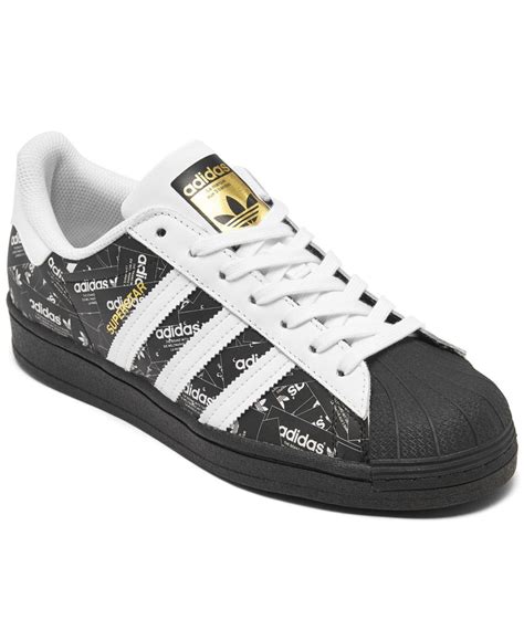 adidas Leather Superstar Casual Sneakers From Finish Line in Black for Men - Lyst