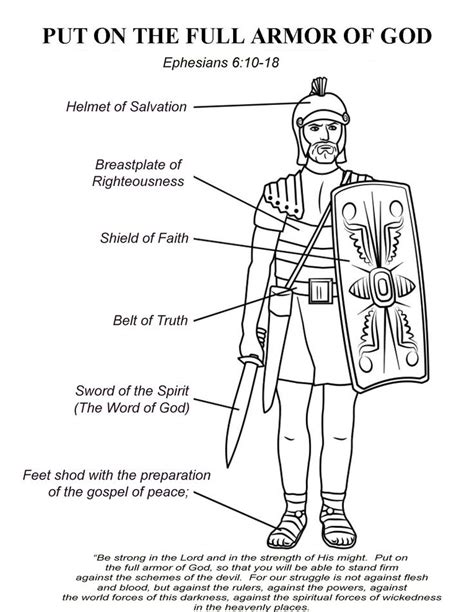 Free Printable Armor Of God Worksheets