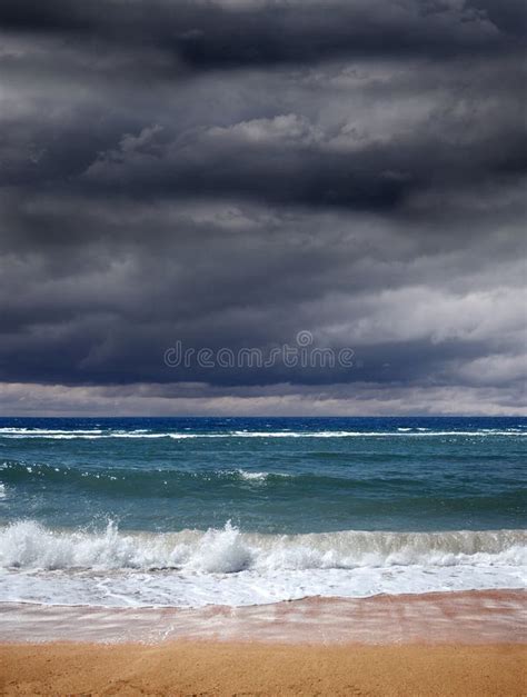 Storm clouds over the sea stock photo. Image of storm - 43013144