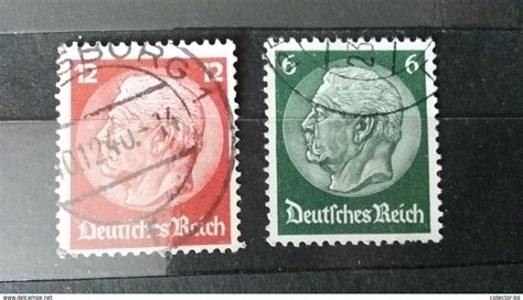 RARE SET LOT 6+12 PFENNIG GERMANY EMPIRE DEUTSCHE REICH STAMP TIMBRE ...