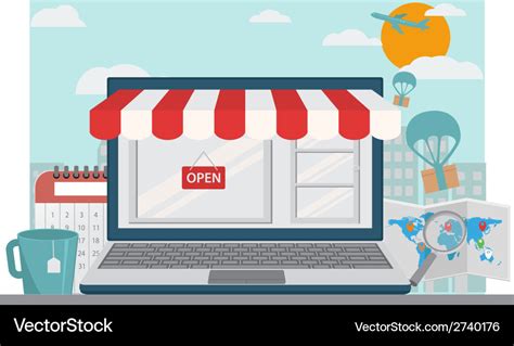 Online shopping background Royalty Free Vector Image