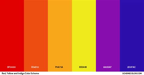 Red, Yellow And Indigo Color Scheme » Blue » SchemeColor.com