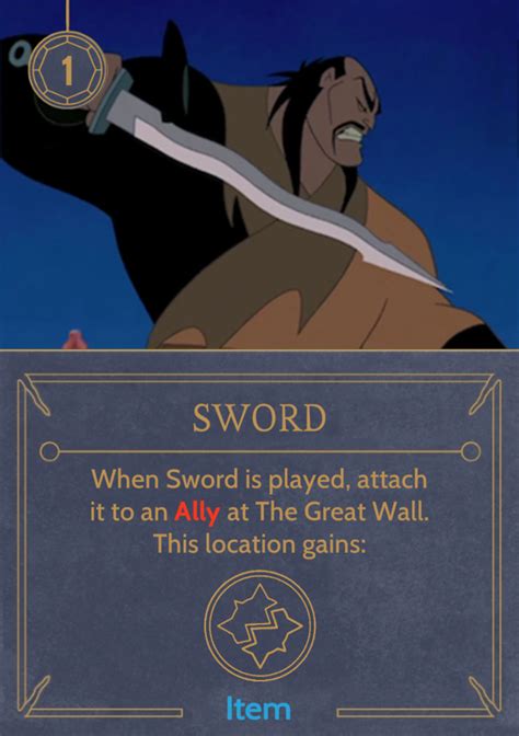 Sword (Shan Yu) | Disney Villainous Homebrew Wiki | Fandom