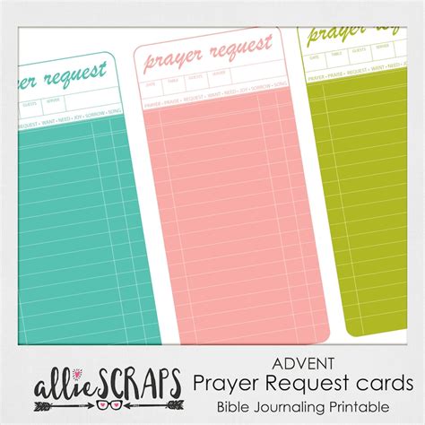 Advent Prayer Request Cards Printable - Etsy