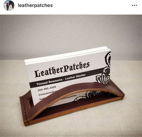 Leather business card holder in 2024 | Leather gifts, Diy leather working, Handmade leather work