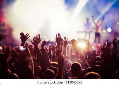 Crowd Concert Cheering Crowd Front Bright Stock Photo 2359971389 | Shutterstock