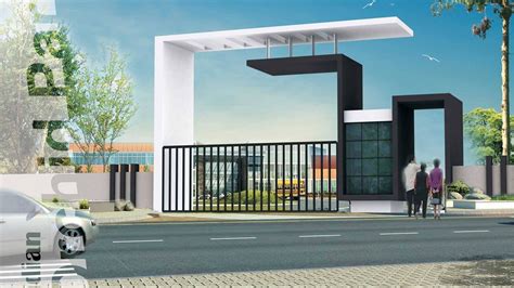 House Compound Wall Designs India | Gate wall design, Compound wall ...