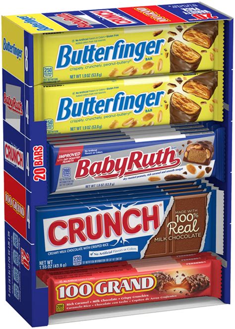 Butterfinger & Co. Chocolate-y Candy Bars, Bulk Full Size Variety Pack with Butterfinger, Crunch ...