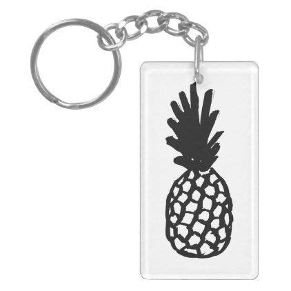 Black Pineapple Keychain - drawing sketch design graphic draw ...