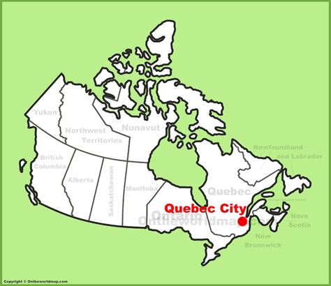 Quebec City location on the Canada Map - Ontheworldmap.com