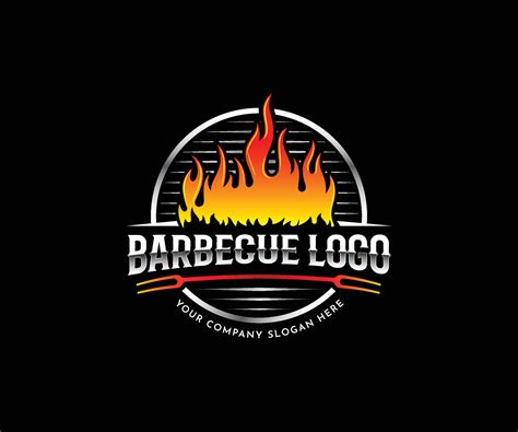 Barbecue Creative Logo Design. BBQ, Grill Vector Logo Design Template ...