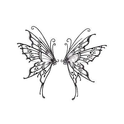 Lower Back Butterfly Tattoo Design