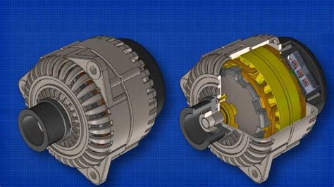 Car Alternator Working Principle 3D Animation