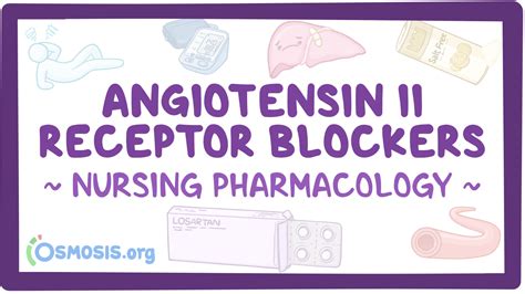 Angiotensin II receptor blockers (ARBs): Nursing pharmacology: Video, Causes, & Meaning | Osmosis