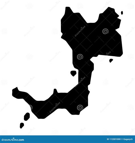 Canouan map. stock vector. Illustration of landmark - 112001000