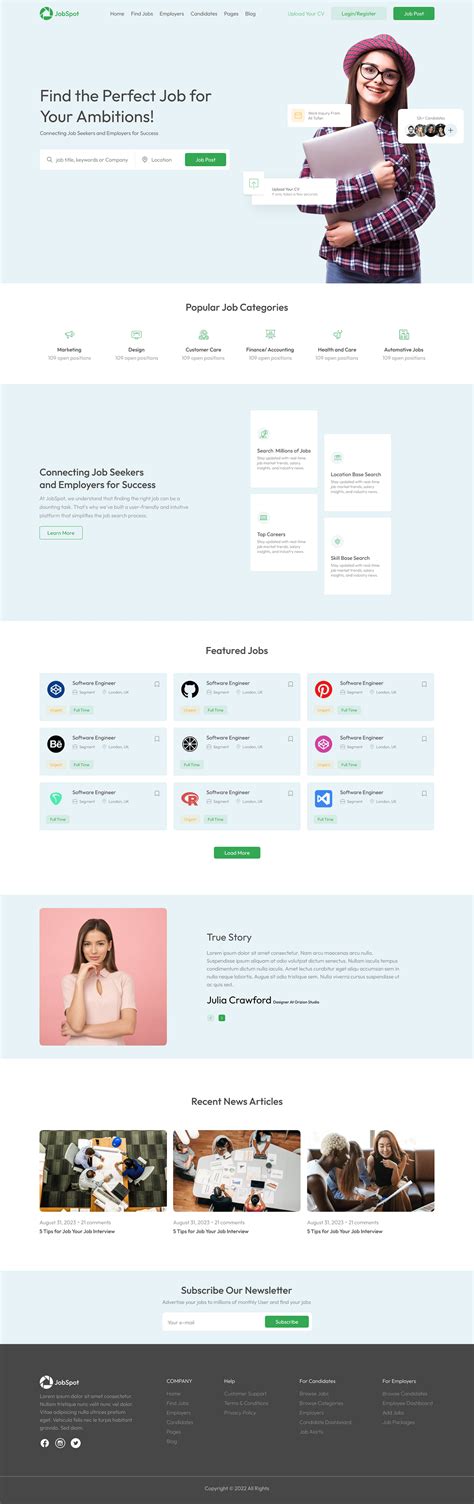 Job Portal Template Design on Behance