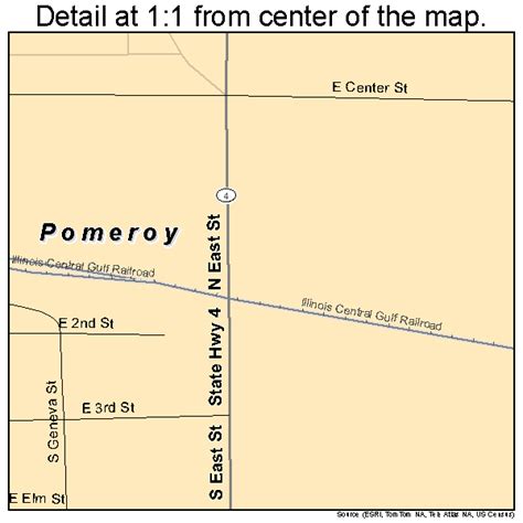 Pomeroy Iowa Street Map 1964065