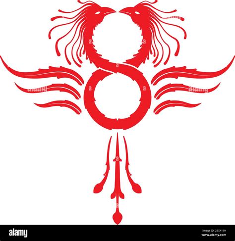 Phoenix Symbol of Infinity and Ouroboros (emblem of death and rebirth ...