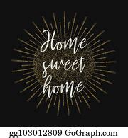 22 Home Sweet Home Gold Glitter Background Clip Art | Royalty Free - GoGraph