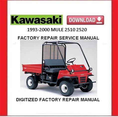 1993-2000 KAWASAKI MULE 2510 2520 Factory Service Repair Manual Pdf Download - Etsy