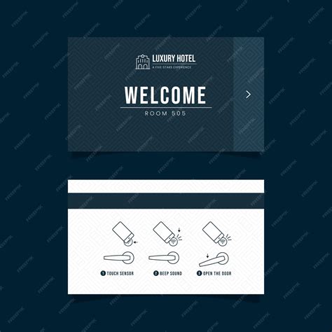 Free Vector | Flat design hotel key card template