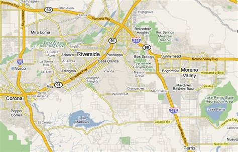 Riverside, California Map