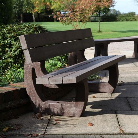 Recycled Plastic Park Bench - Greendine Range - Woodberry