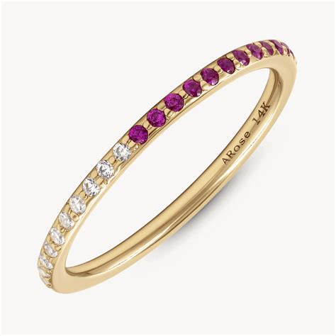 Stackable Gemstone Eternity Rings 14k Solid Gold | Audry Rose