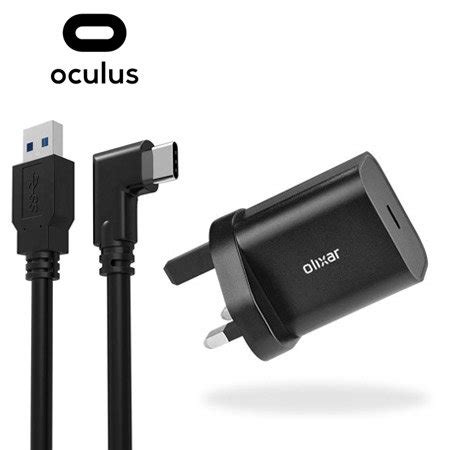 Olixar Oculus Quest 2 20W USB-C Wall Charger & 3m Right Angled Cable