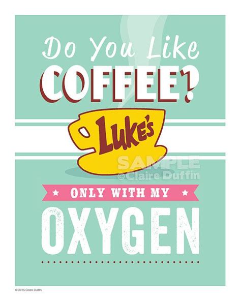 Do You Like Coffee? - Quote Art Print Poster | Gilmore girls, Gilmore ...