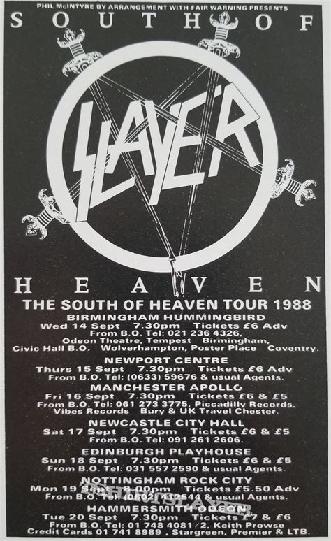 Slayer ' South Of Heaven ' Original Vinyl LP + Promotional Posters ...