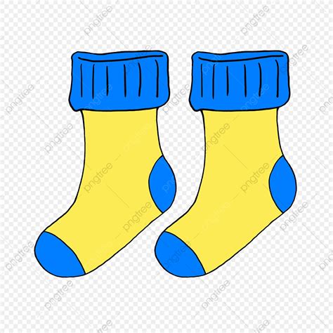 Sock Blue Clipart Vector, Cartoon Blue Yellow Socks Clipart, Socks Clipart, Blue, Yellow PNG ...