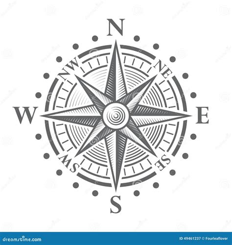 Vector Compass Rose Stock Vector - Image: 49461237