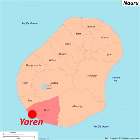 Yaren Map | Nauru | Detailed Maps of Yaren District