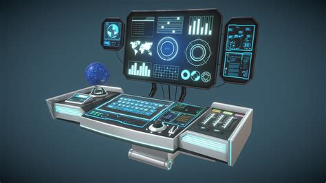 Sci-Fi Control Panel - Buy Royalty Free 3D model by SHUBBAK [08e250f] - Sketchfab Store