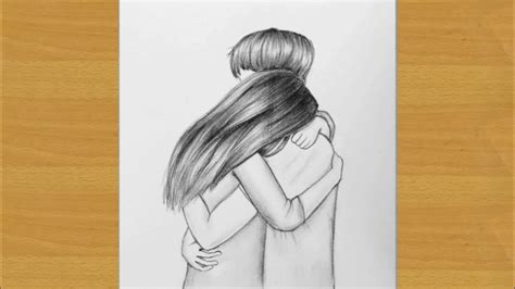 Update more than 74 sketches of lovers hugging best - seven.edu.vn