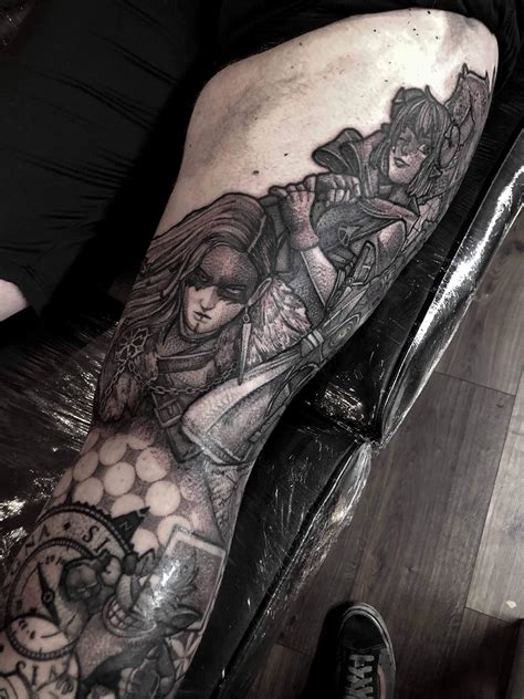 [No Spoilers] Just got Yasha and Jester as part of a nerd leg tattoo ...