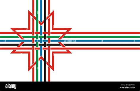 flag of Uralic peoples Finno Ugric. flag representing ethnic group or ...