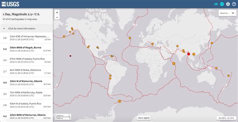 Usgs Earthquake Map