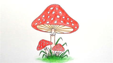 How to draw Mushroom step by step ||very easy||