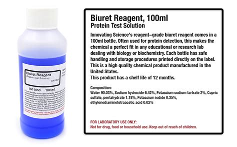 Innovating Science Biuret Reagent Solution, 100mL - The Curated ...