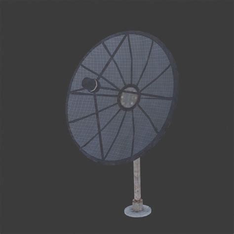 3D model satellite dish rust VR / AR / low-poly | CGTrader