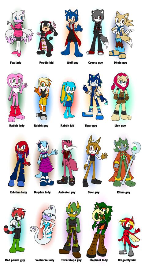 Sonic Characters 1 by kellllly on DeviantArt