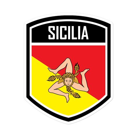 Sicily Italy Flag Emblem Sticker Vinyl Sicilia Italia Decal 3 Sizes - Etsy