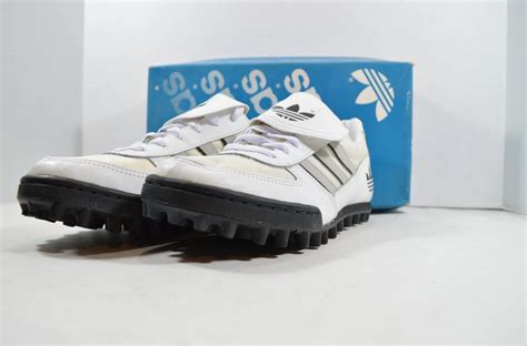 Vintage 80s New Adidas Mens 6.5 Sudden Impact Football Soccer Turf Cleats White - Men