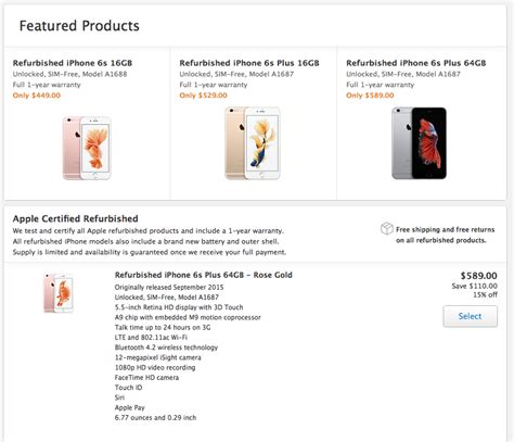 Refurbished iPhones now available on Apple's website