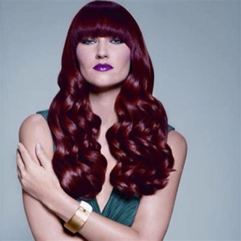 Autumn red | Hair color formulas, Long hair women, Hair color burgundy