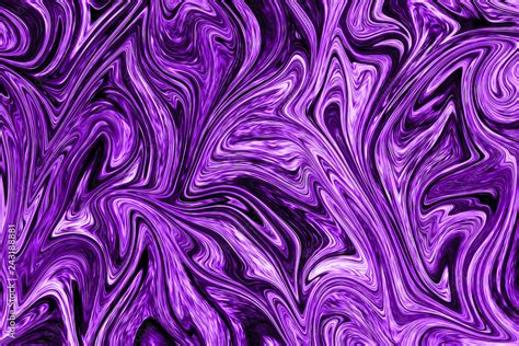 Liquid Abstract Pattern With Proton Purple Graphics Color Art Form. Digital Background With ...